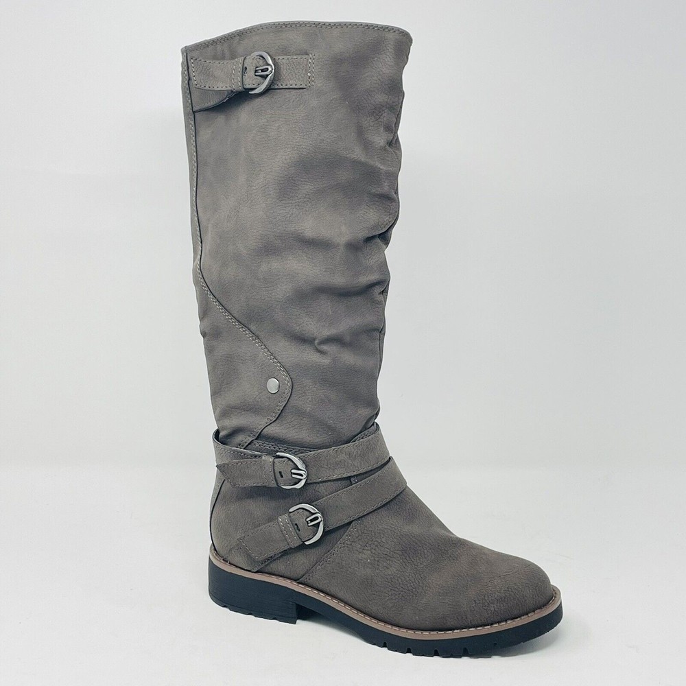 American Rag Womens Brinley Motorcycle Boots In Charcoal Womans SZ 5 M